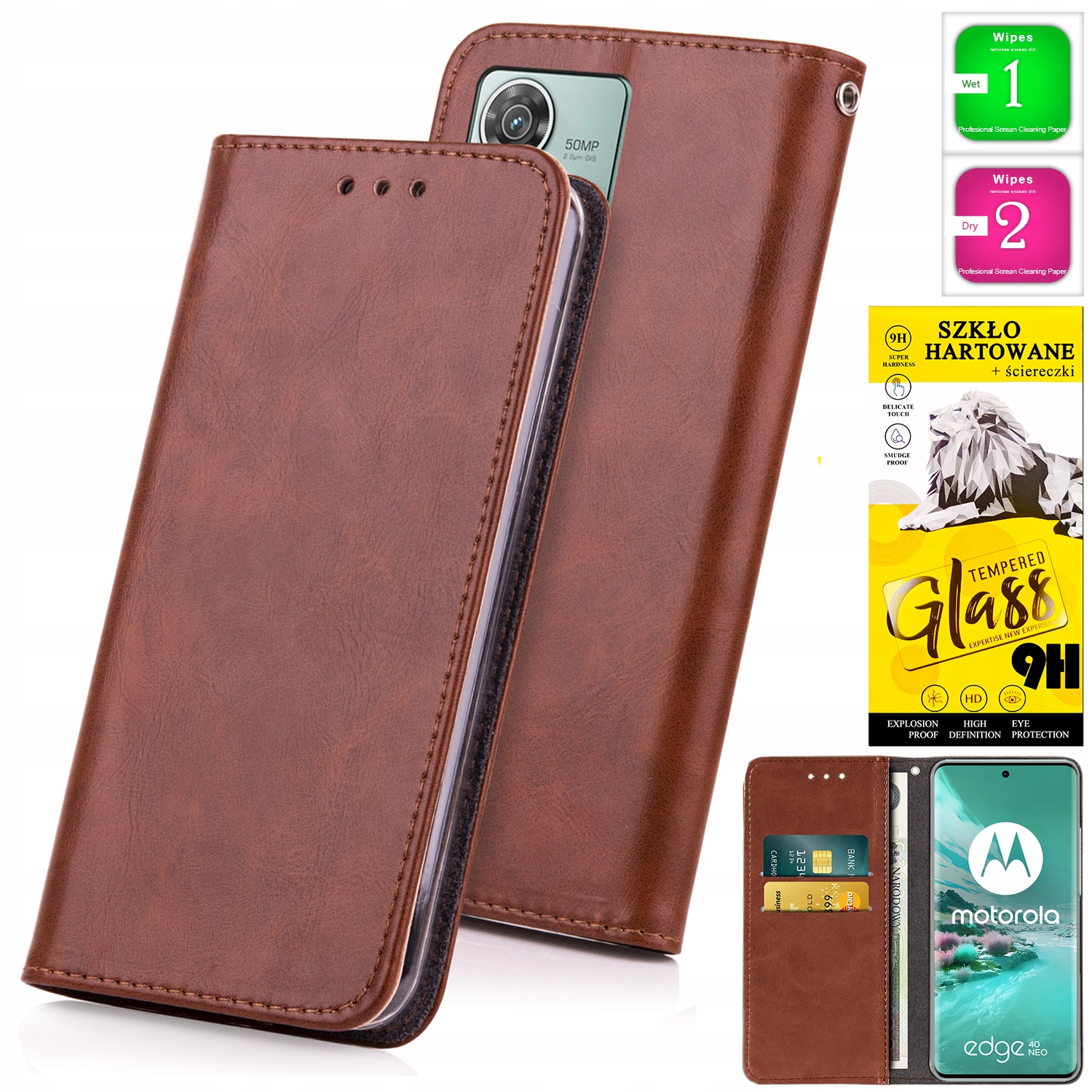 Flipové puzdro Macktel pre Motorola Edge 40 Neo Bluemoon, viacfarebné